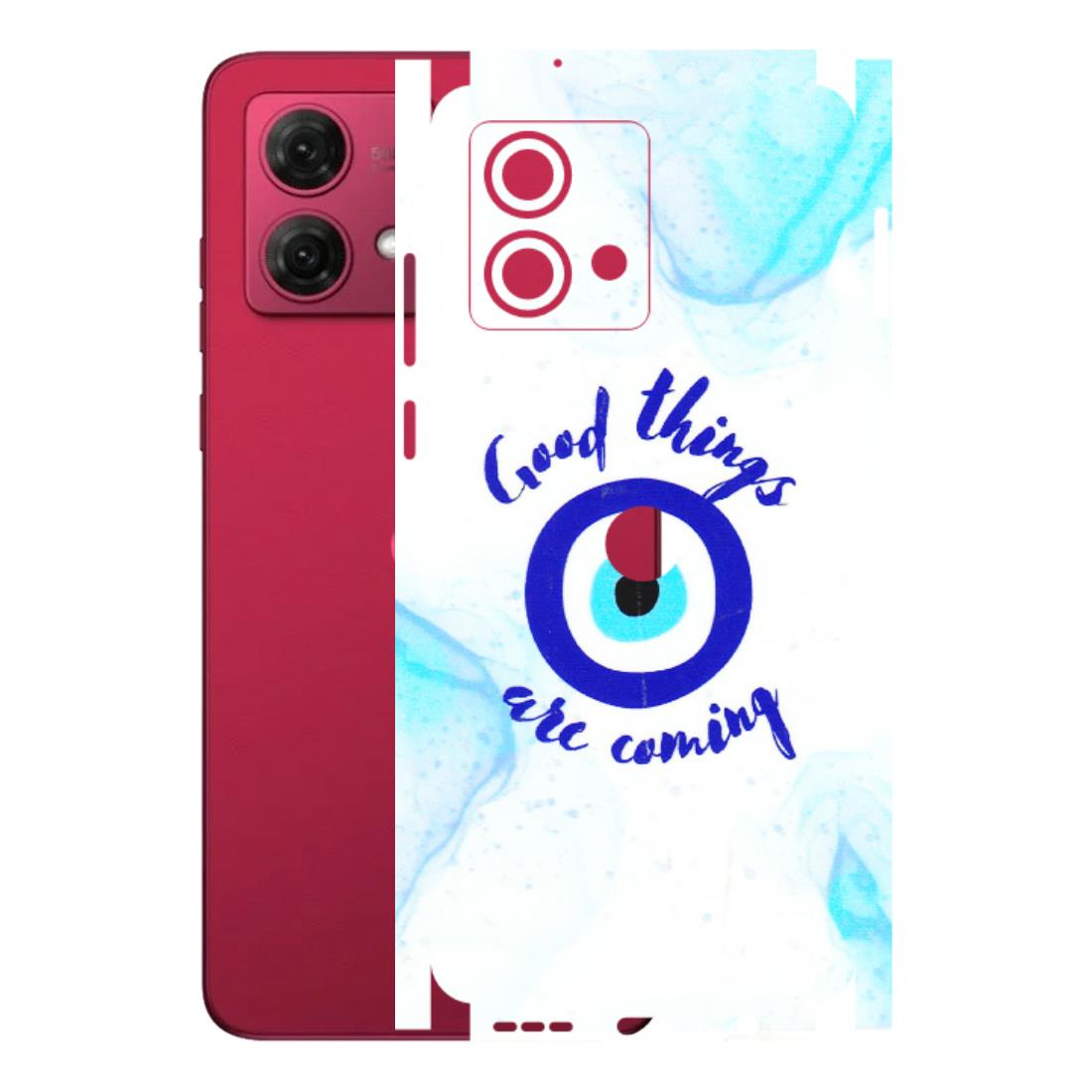 Motorola Phone Skins (All Models) - Evil Eye Good Things Are Coming - 3D Embossed Finish (L-322) Motorola G84 (5G)