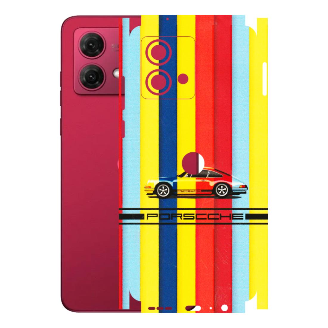 Motorola Phone Skins (All Models) - Multicolour Porche - 3D Embossed Finish (L-39) Motorola G84 (5G)