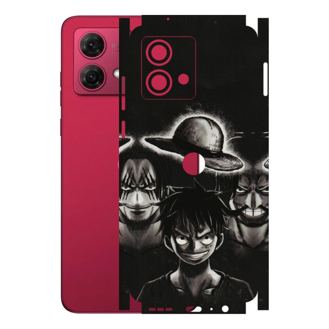 Motorola Phone Skins (All Models) - Black Luffy Hat - 3D Embossed Finish (L-57) Motorola G84 (5G)