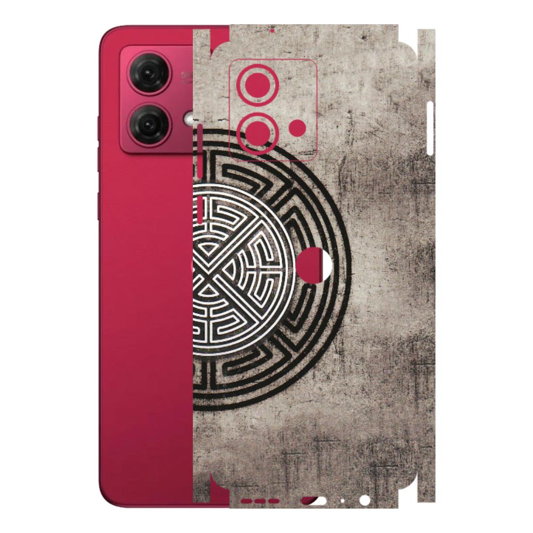 Motorola Phone Skins (All Models) - Mysterious Circular Design - 3D Embossed Finish (L-63) Motorola G84 (5G)