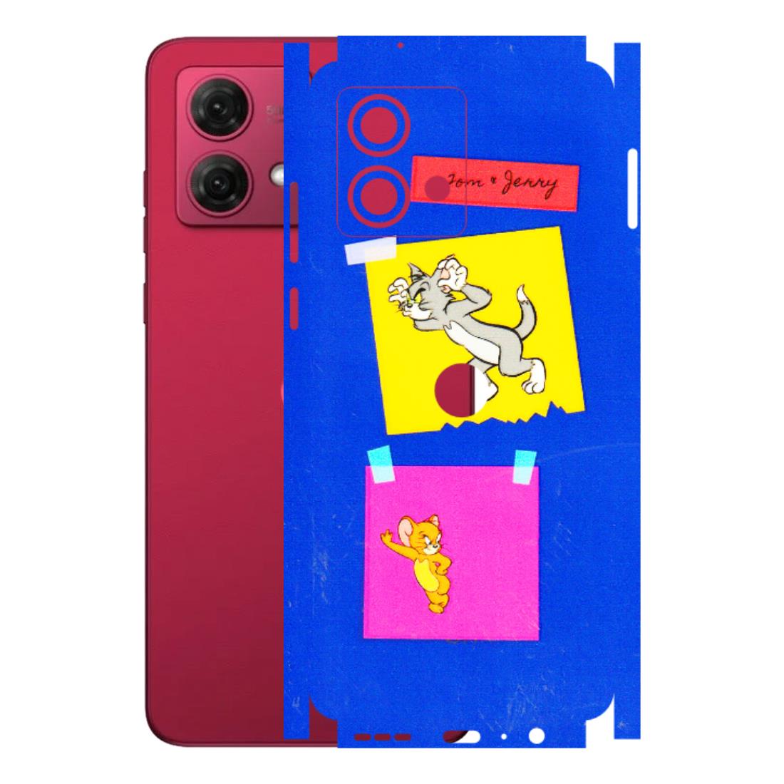 Motorola Phone Skins (All Models) - Tom N Jerry Sticky Notes - 3D Embossed Finish (L-88) Motorola G84 (5G)