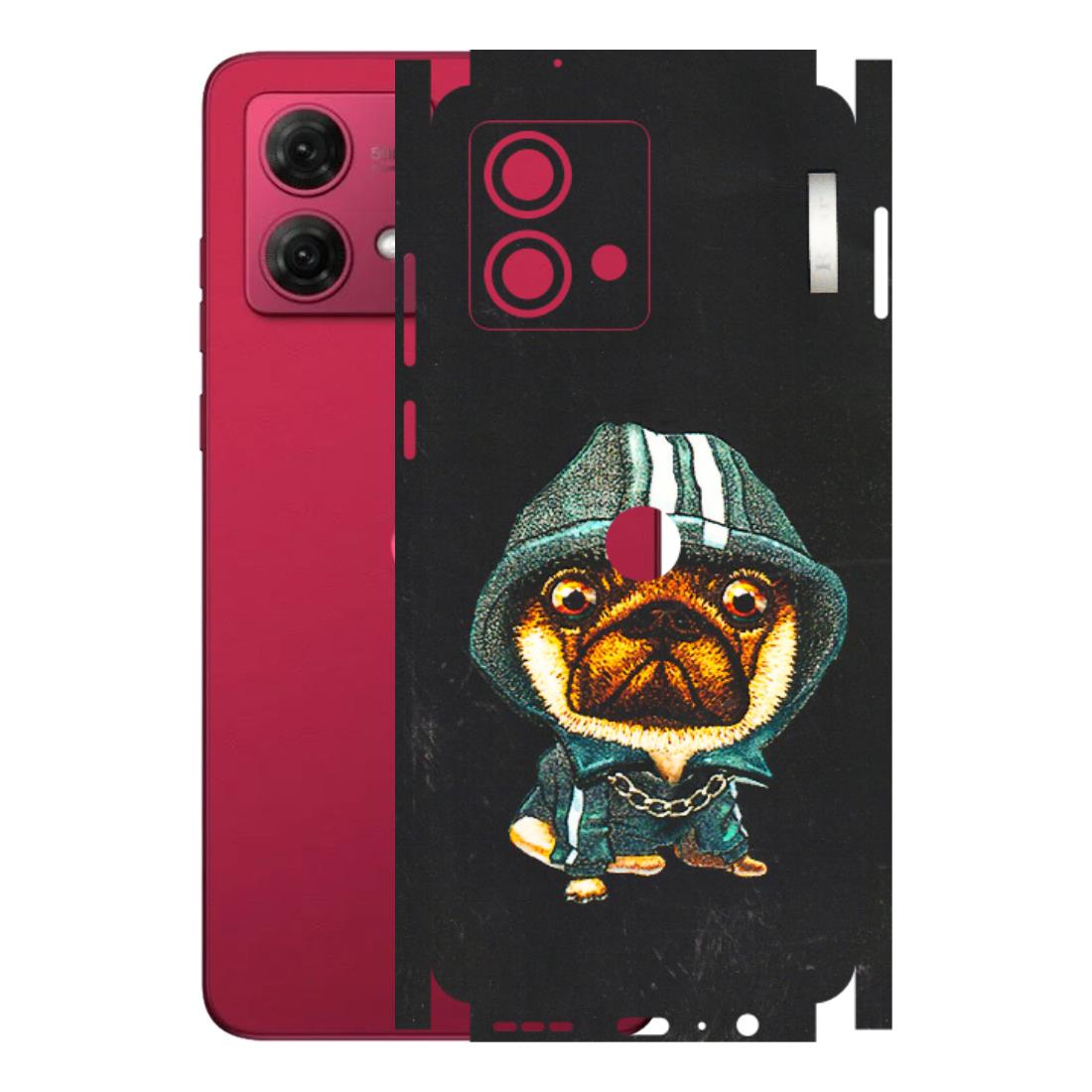 Motorola Phone Skins (All Models) - Puppy N Hoodie - 3D Embossed Finish (L-90) Motorola G84 (5G)