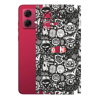 Motorola Phone Skins (All Models) - Dope Stay Classy Black Doodles - Matte Finish (M-126) Motorola G84 (5G)