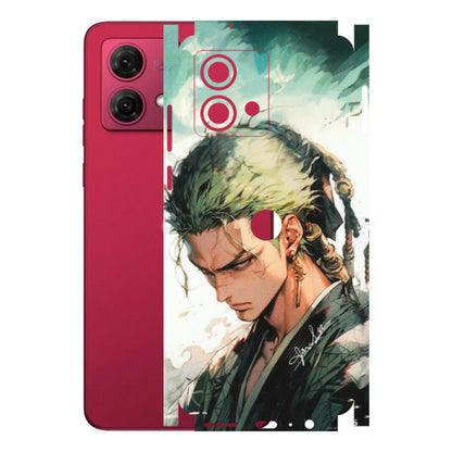 Motorola Phone Skins (All Models) - New Roronoa Zoro One Picece Anime - Matte Finish (M-140) Motorola G84 (5G)