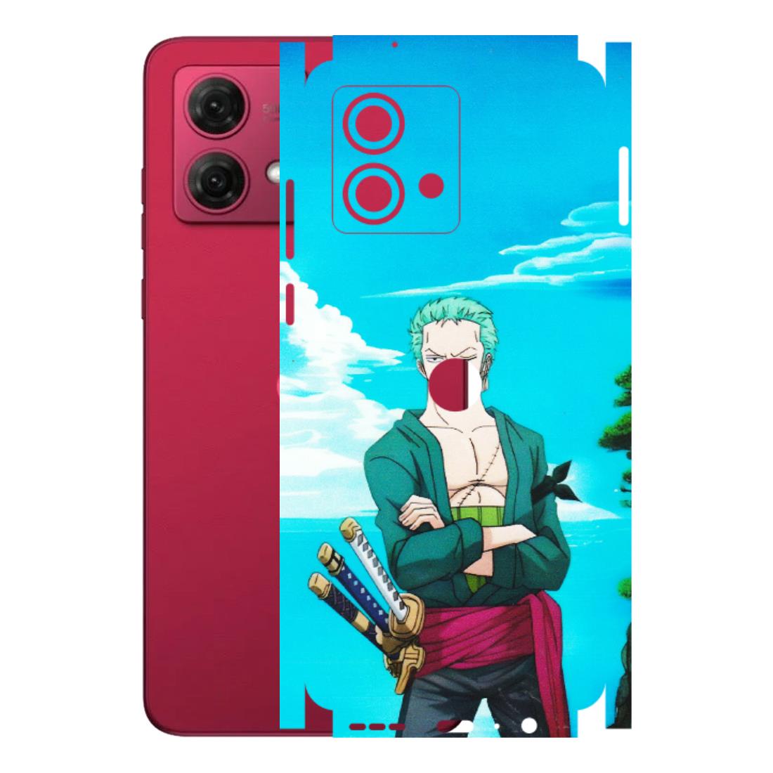 Motorola Phone Skins (All Models) - Cool Swordman Zoro Anime - Matte Finish (M-143) Motorola G84 (5G)
