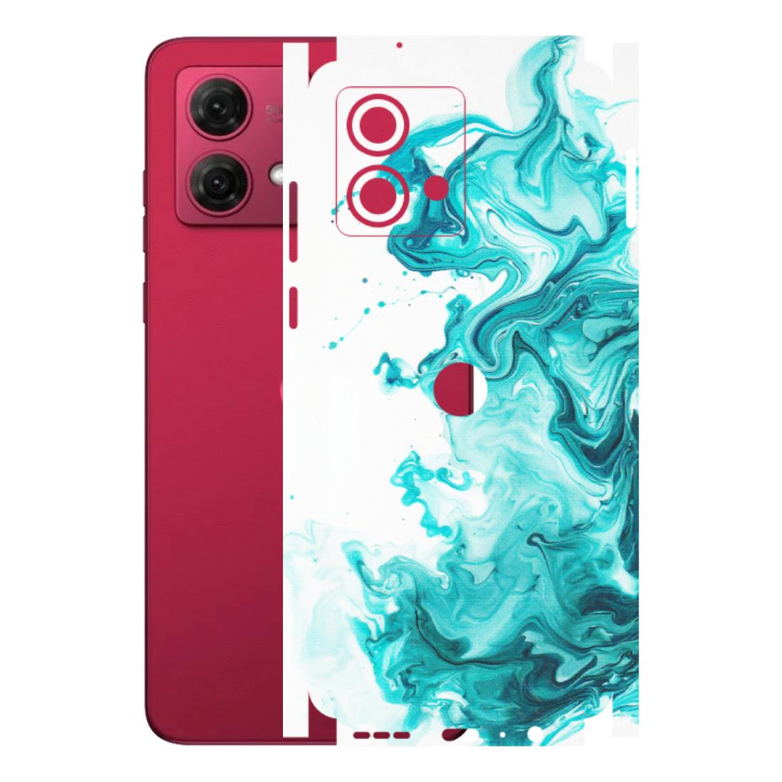 Motorola Phone Skins (All Models) - Sky Blue Abstract Colour - Matte Finish (M-146) Motorola G84 (5G)