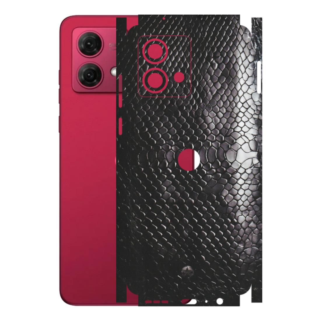 Motorola Phone Skins (All Models) - Black Snack Leather - Matte Finish (M-147) Motorola G84 (5G)