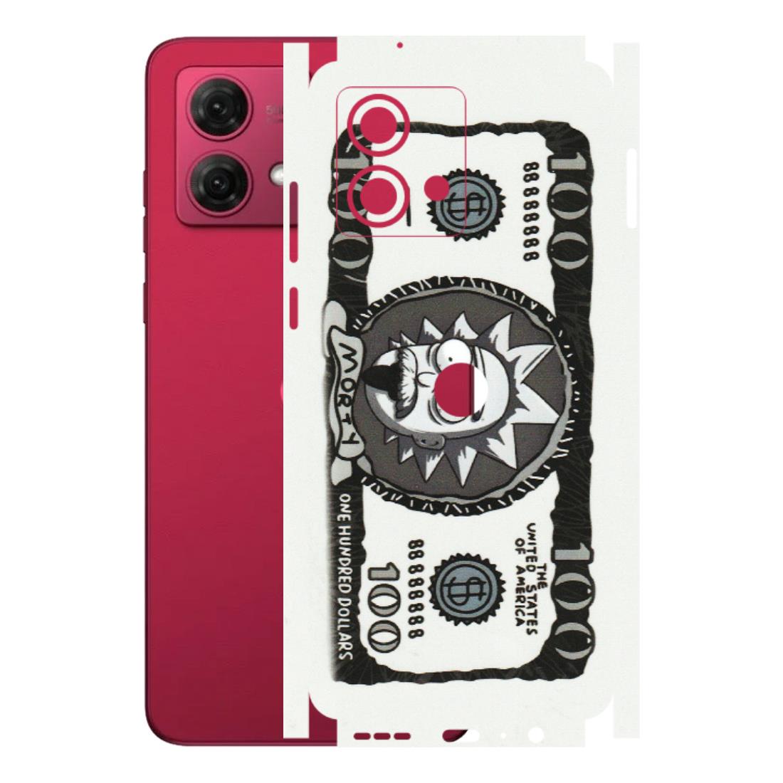 Motorola Phone Skins (All Models) - Rick And Morty Hundred Dollar Anime - Matte Finish (M-161) Motorola G84 (5G)