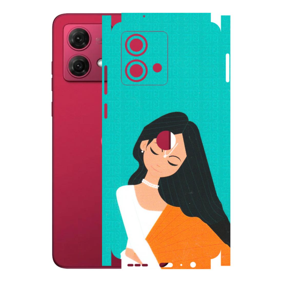 Motorola Phone Skins (All Models) - Radhe Radhe With Hindu Symbol - Matte Finish (M-164) Motorola G84 (5G)