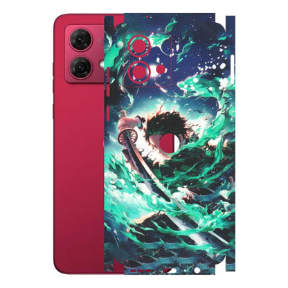 Motorola Phone Skins (All Models) - Sword Fighter Anime - Matte Finish (M-29) Motorola G84 (5G)