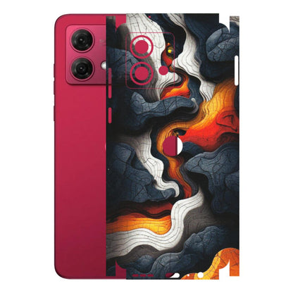 Motorola Phone Skins (All Models) - Abstract Volcanic Layers - Matte Finish (M-52) Motorola G84 (5G)