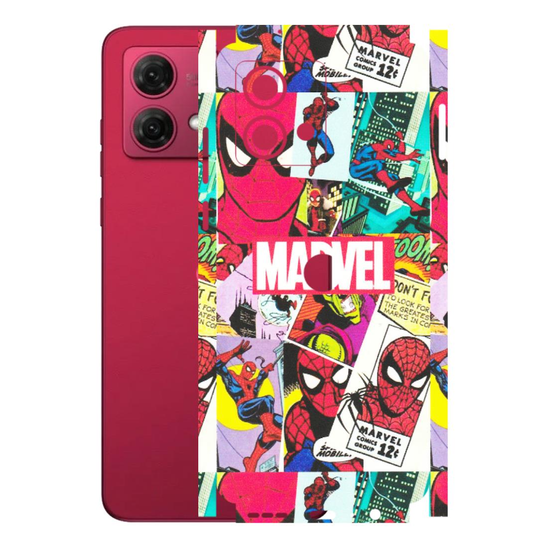 Motorola Phone Skins (All Models) - Marvel Comic Spiderman Grafitti - Matte Finish (M-72) Motorola G84 (5G)