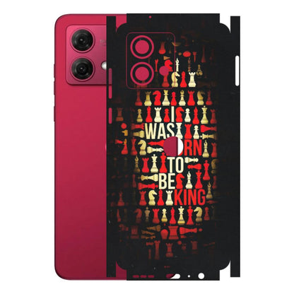 Motorola Phone Skins (All Models) - Born To Be King - Matte Finish (M-73) Motorola G84 (5G)