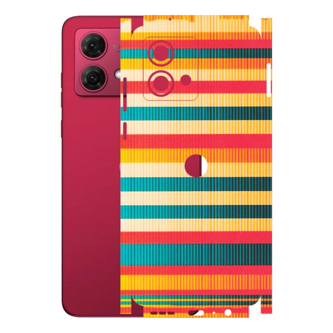 Motorola Phone Skins (All Models) - Colourful Stripes Soothing Effect - Matte Finish (M-86) Motorola G84 (5G)