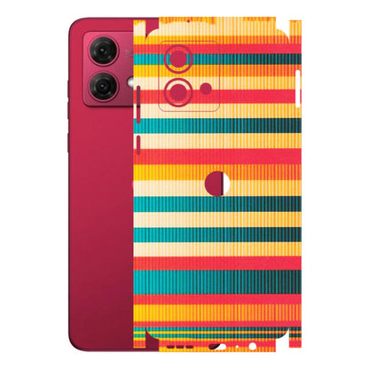 Motorola Phone Skins (All Models) - Colourful Stripes Soothing Effect - Matte Finish (M-86) Motorola G84 (5G)