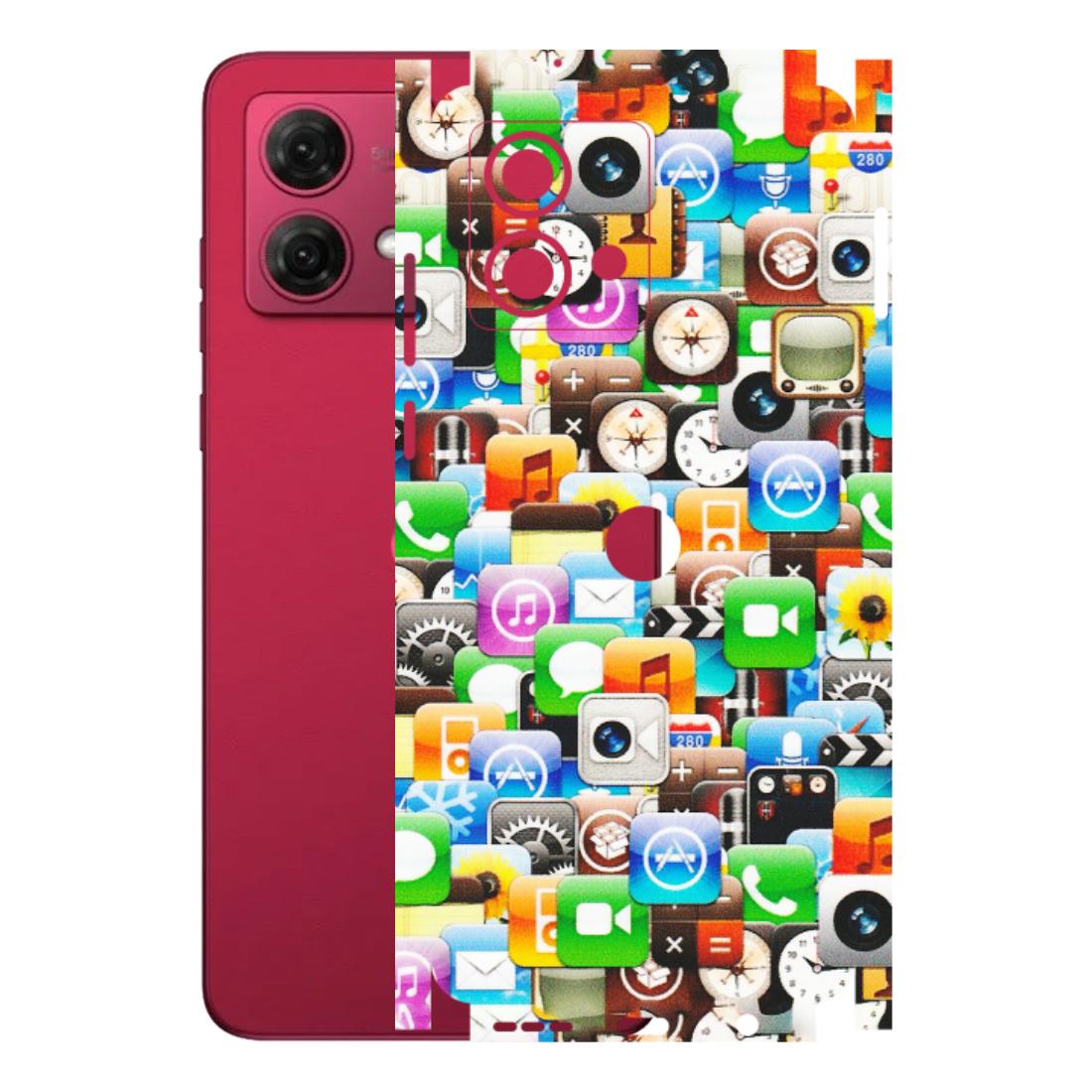 Motorola Phone Skins (All Models) - All Apple Icons - Matte Finish (M-93) Motorola G84 (5G)