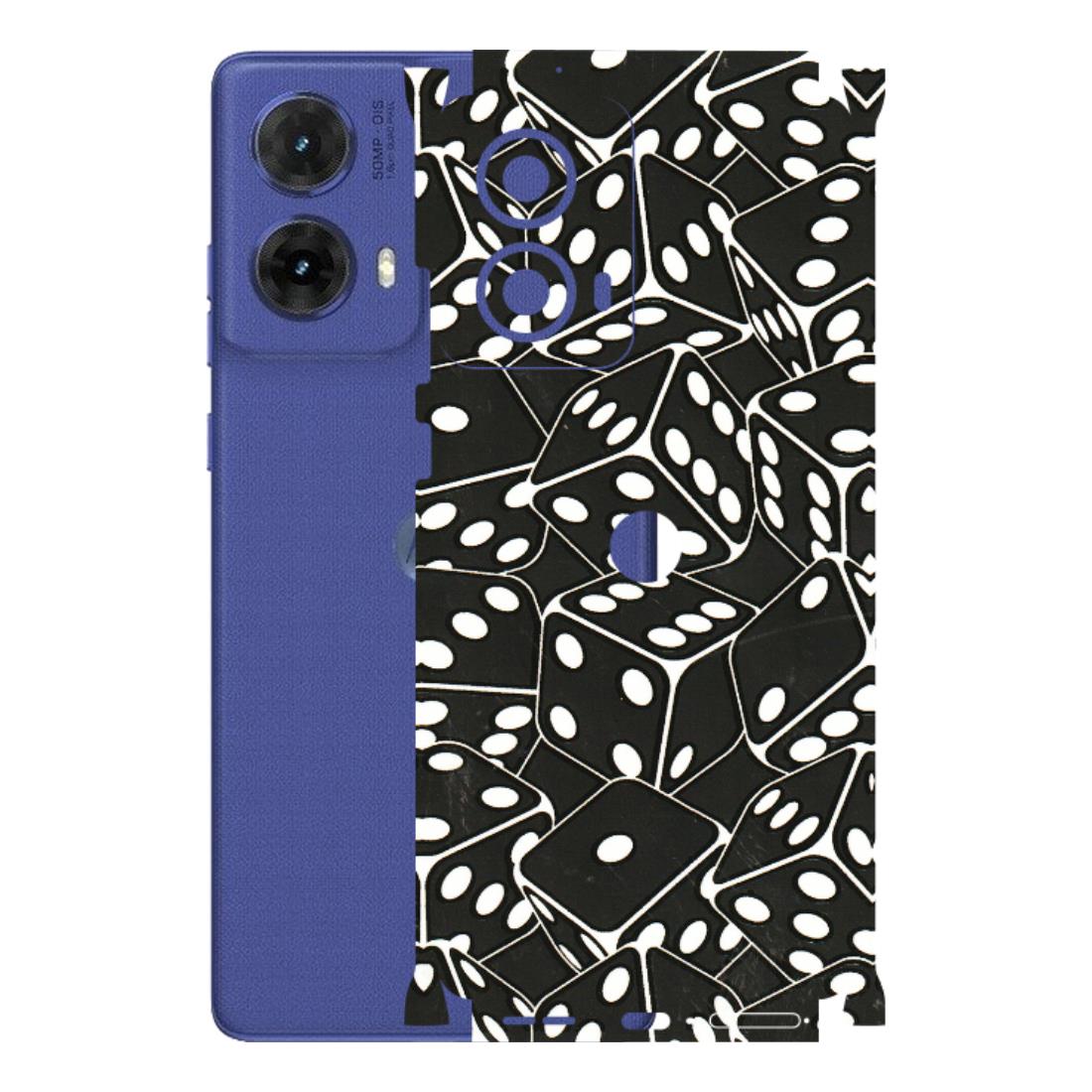 Motorola Phone Skins (All Models) - Big Black Dices - 3D Embossed Finish (L-106) Motorola G85 (5G)