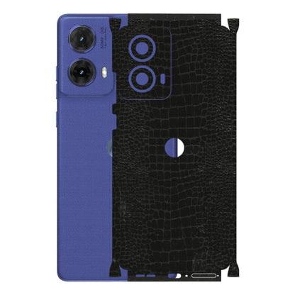 Motorola Phone Skins (All Models) - Snake Leather Black - 3D Embossed Finish (L-107) Motorola G85 (5G)