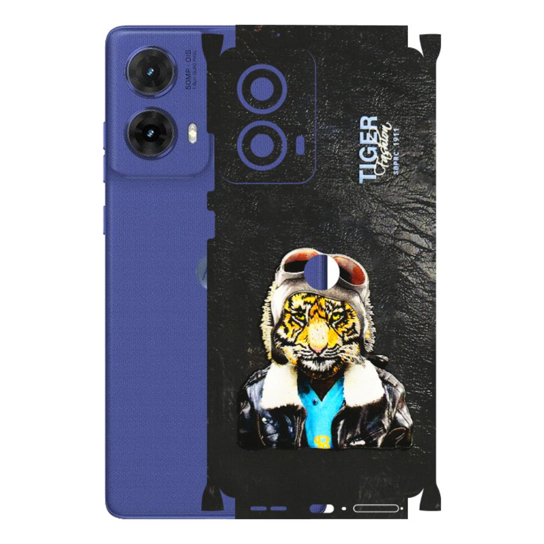 Motorola Phone Skins (All Models) - Rider Tiger - 3D Embossed Finish (L-113) Motorola G85 (5G)