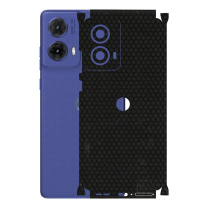 Motorola Phone Skins (All Models) - Black honeycomb - 3D Embossed Finish (L-114) Motorola G85 (5G)