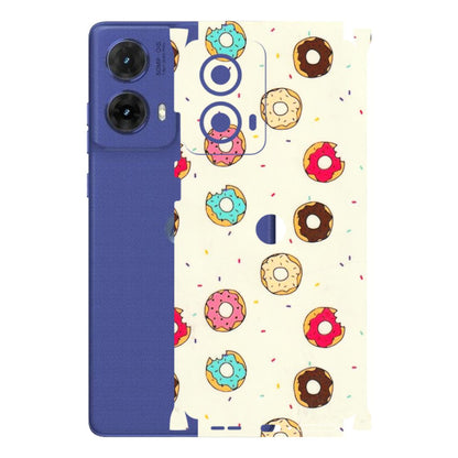 Motorola Phone Skins (All Models) - Mini Donuts Doodle Art - 3D Embossed Finish (L-122) Motorola G85 (5G)