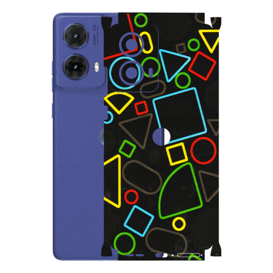 Motorola Phone Skins (All Models) - Black Shapes - 3D Embossed Finish (L-131) Motorola G85 (5G)