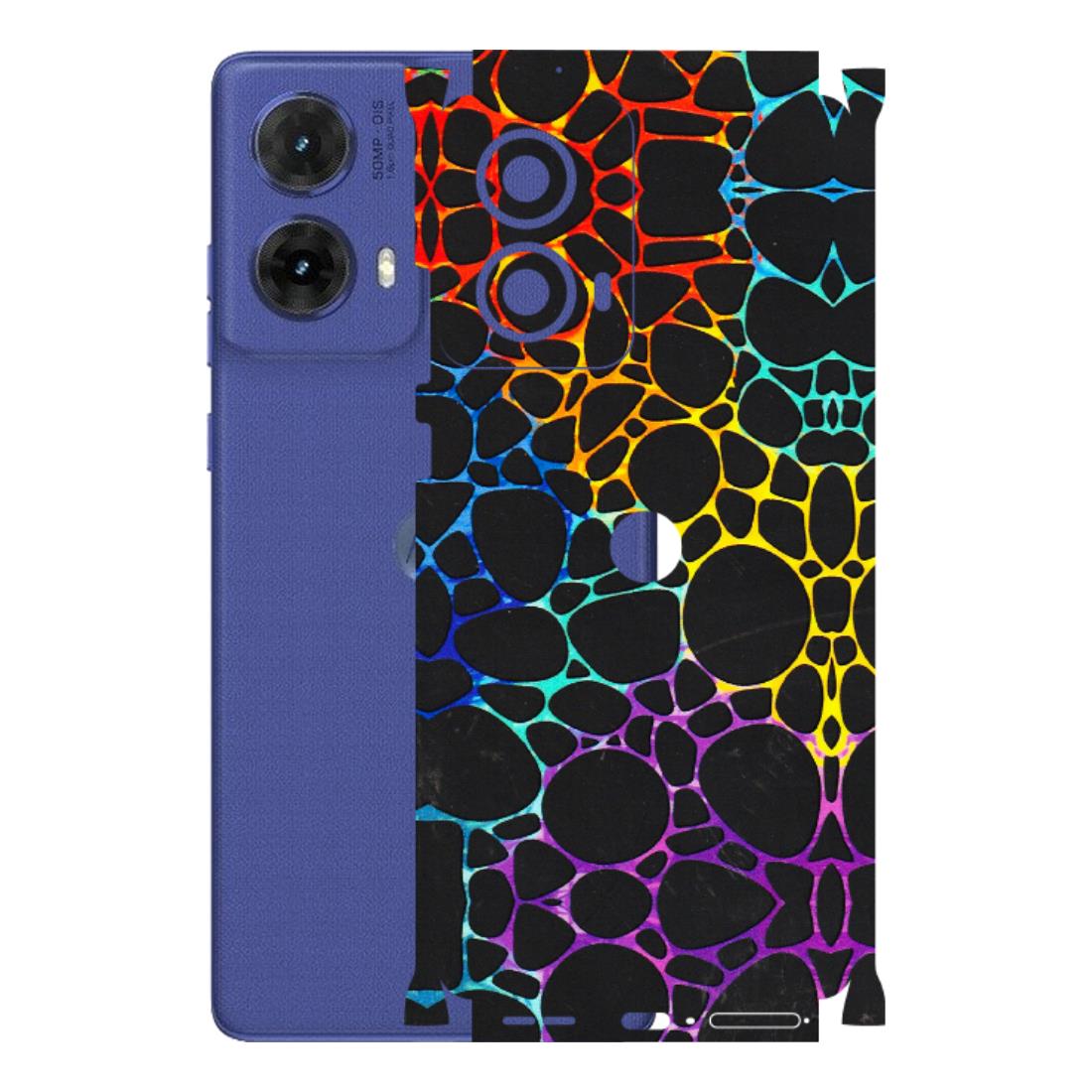 Motorola Phone Skins (All Models) - Abstract Art MultiColour - 3D Embossed Finish (L-133) Motorola G85 (5G)