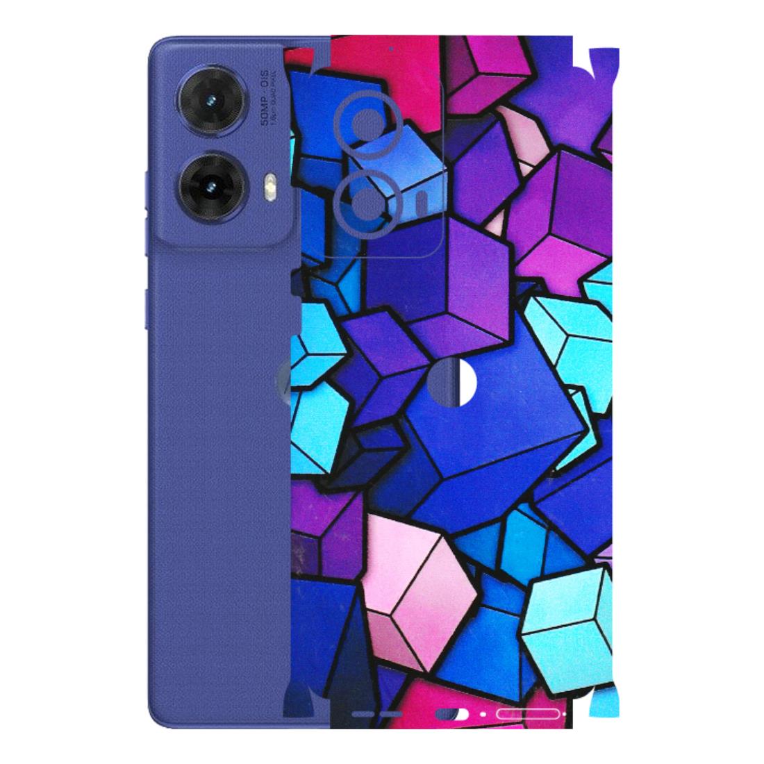 Motorola Phone Skins (All Models) - Cube Doodle - 3D Embossed Finish (L-141) Motorola G85 (5G)