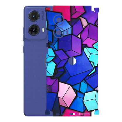 Motorola Phone Skins (All Models) - Cube Doodle - 3D Embossed Finish (L-141) Motorola G85 (5G)