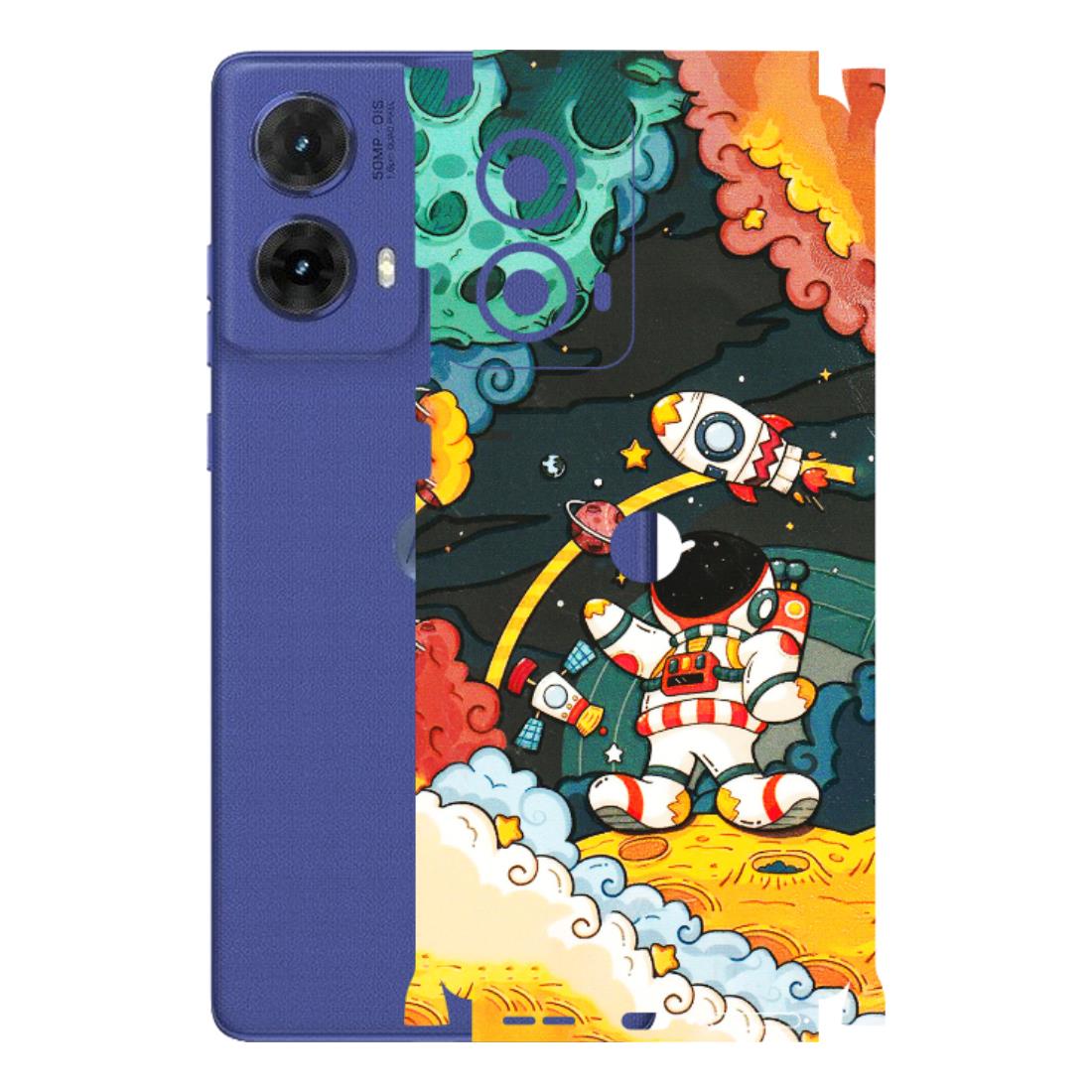 Motorola Phone Skins (All Models) - Astronauts & Spaceship - 3D Embossed Finish (L-145) Motorola G85 (5G)