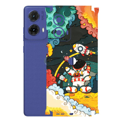 Motorola Phone Skins (All Models) - Astronauts & Spaceship - 3D Embossed Finish (L-145) Motorola G85 (5G)