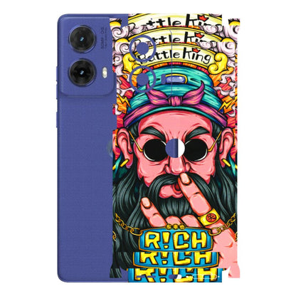 Motorola Phone Skins (All Models) - Battle King Dude Face - 3D Embossed Finish (L-178) Motorola G85 (5G)