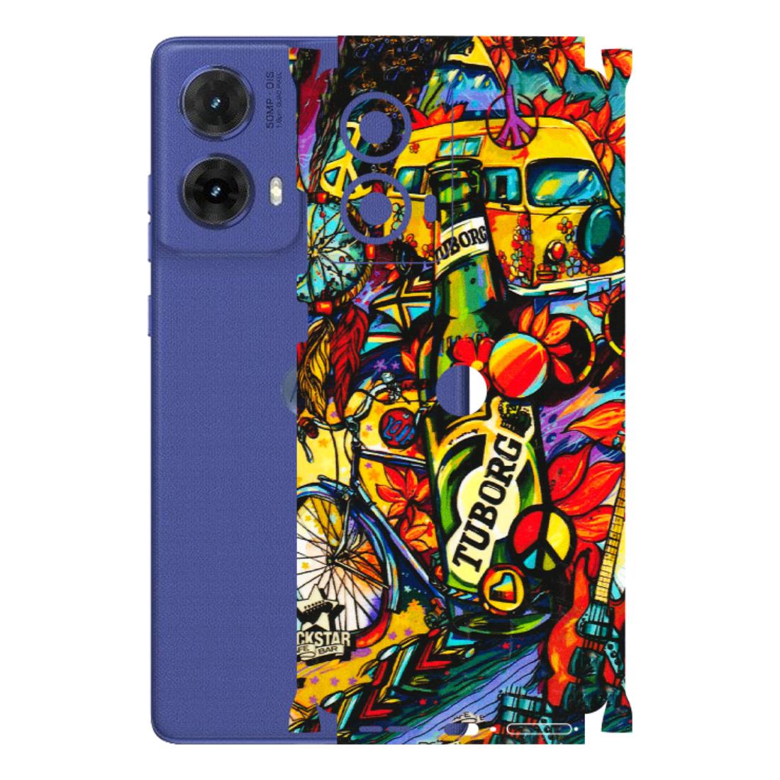 Motorola Phone Skins (All Models) - Cool Beer Bottle - 3D Embossed Finish (L-193) Motorola G85 (5G)