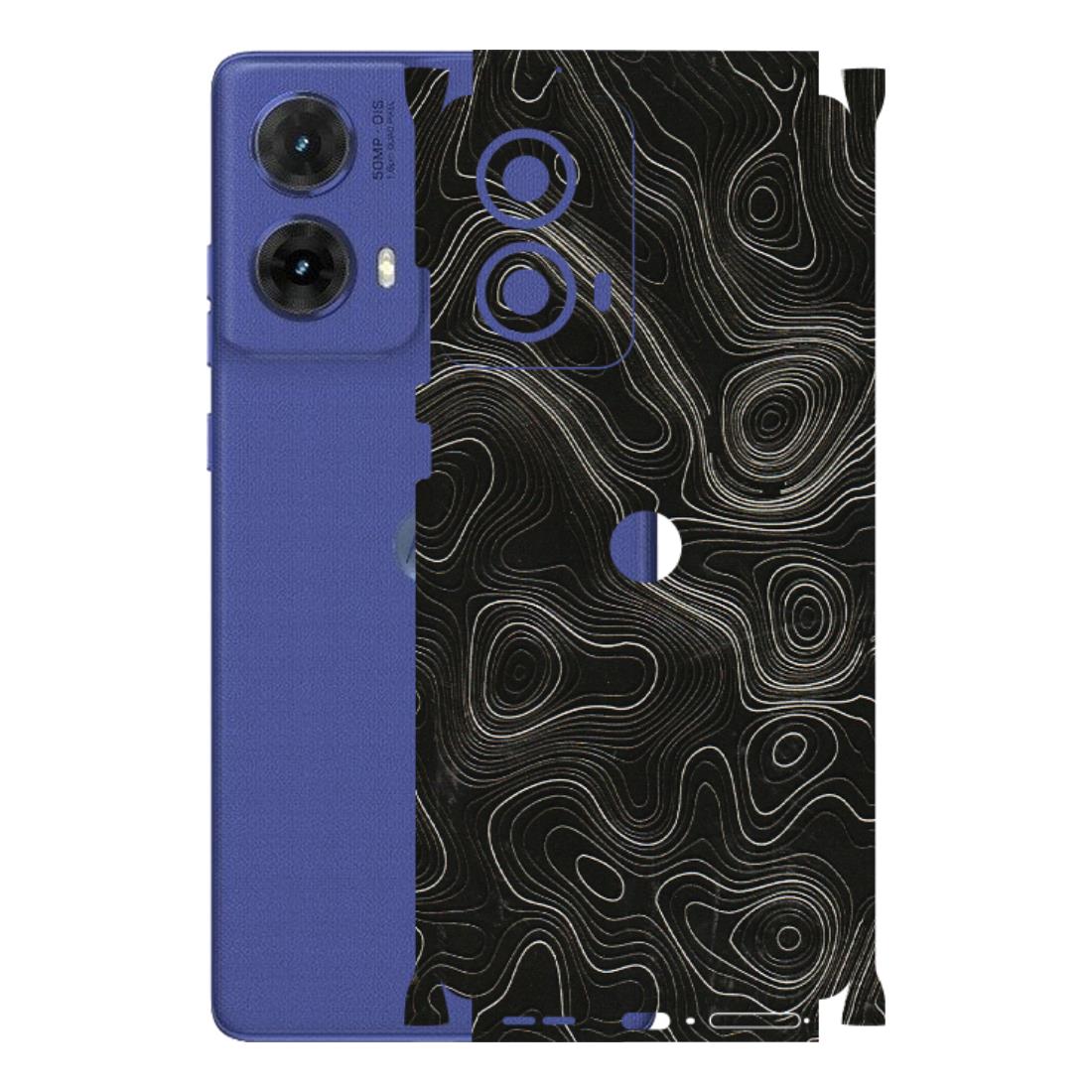 Motorola Phone Skins (All Models) - Black Swirl - 3D Embossed Finish (L-196) Motorola G85 (5G)