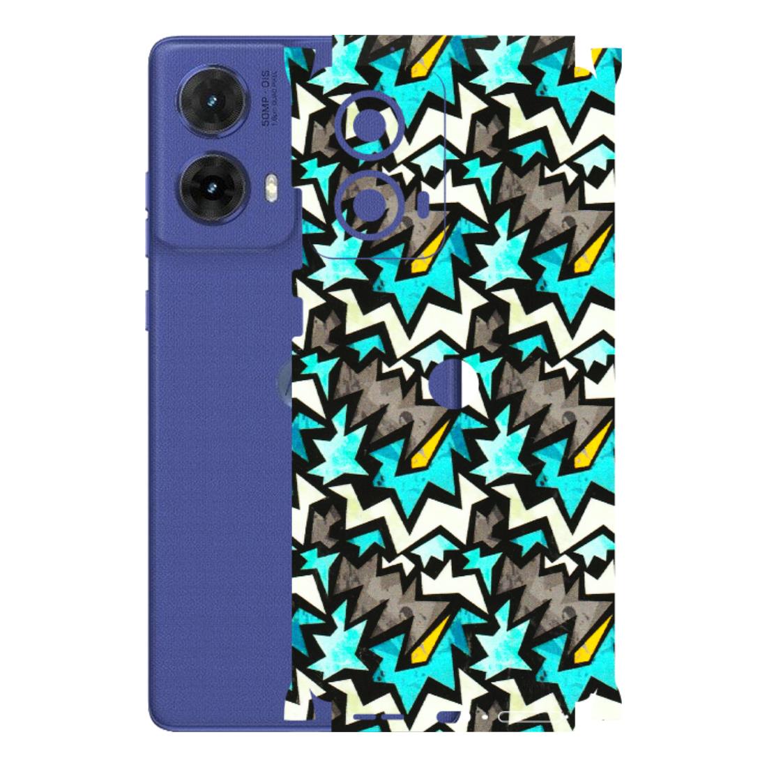 Motorola Phone Skins (All Models) - Funky Zig Zag - 3D Embossed Finish (L-223) Motorola G85 (5G)