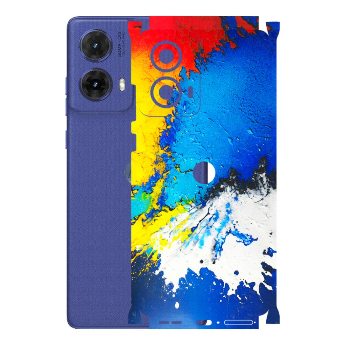 Motorola Phone Skins (All Models) - Acrylic Paint Spill - 3D Embossed Finish (L-229) Motorola G85 (5G)