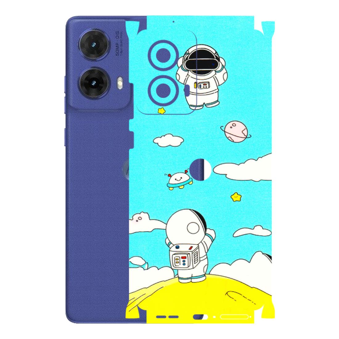 Motorola Phone Skins (All Models) - Blue Skies Astro Float - 3D Embossed Finish (L-230) Motorola G85 (5G)