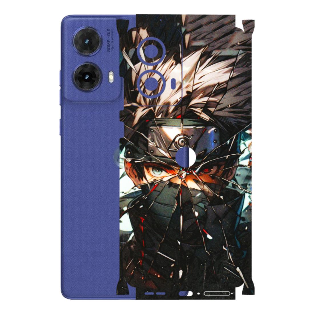 Motorola Phone Skins (All Models) - Kakashi Shattered Glass Effect - 3D Embossed Finish (L-237) Motorola G85 (5G)