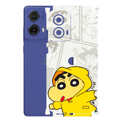 Motorola Phone Skins (All Models) - Yellow Shinchan Comic - 3D Embossed Finish (L-246) Motorola G85 (5G)