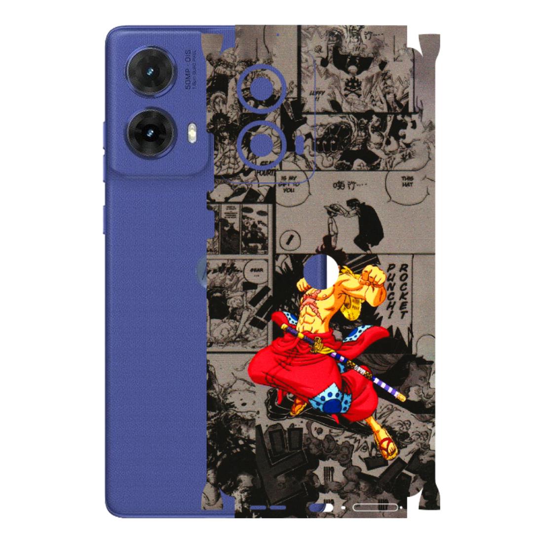 Motorola Phone Skins (All Models) - One Piece Rocket Punch Manga - 3D Embossed Finish (L-25) Motorola G85 (5G)