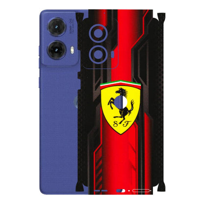Motorola Phone Skins (All Models) - Black Ferrari Logo - 3D Embossed Finish (L-253) Motorola G85 (5G)