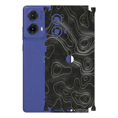 Motorola Phone Skins (All Models) - Abstract White Line Map - 3D Embossed Finish (L-269) Motorola G85 (5G)