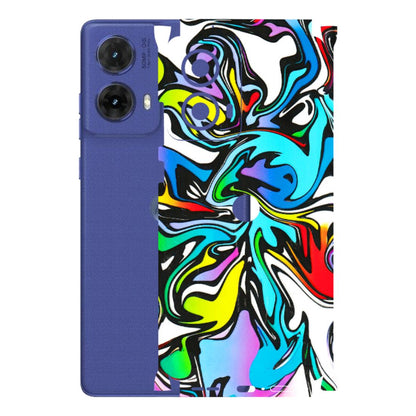 Motorola Phone Skins (All Models) - Abstract Colour Paints - 3D Embossed Finish (L-271) Motorola G85 (5G)