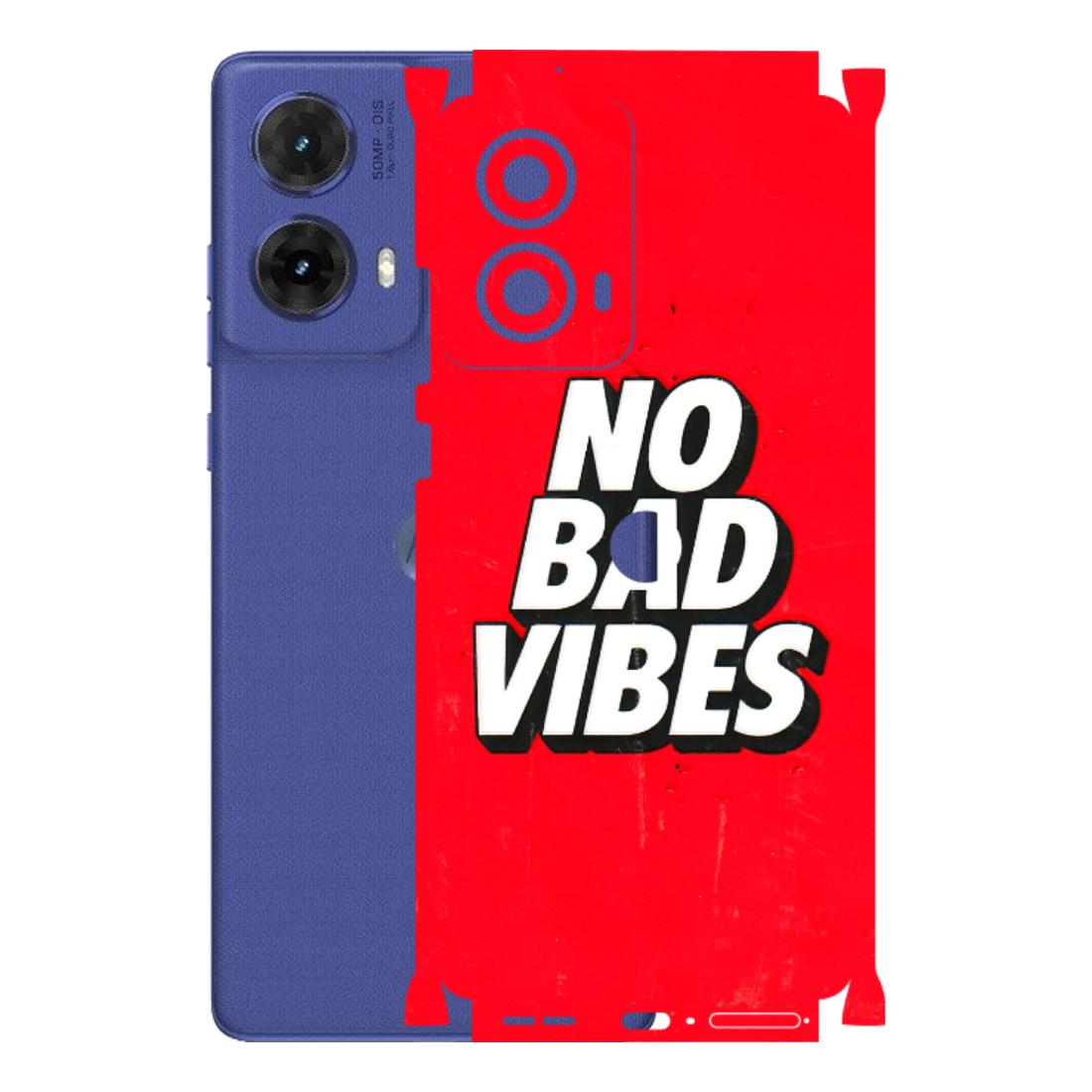 Motorola Phone Skins (All Models) - No Bad Vibes - 3D Embossed Finish (L-280) Motorola G85 (5G)
