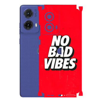 Motorola Phone Skins (All Models) - No Bad Vibes - 3D Embossed Finish (L-280) Motorola G85 (5G)