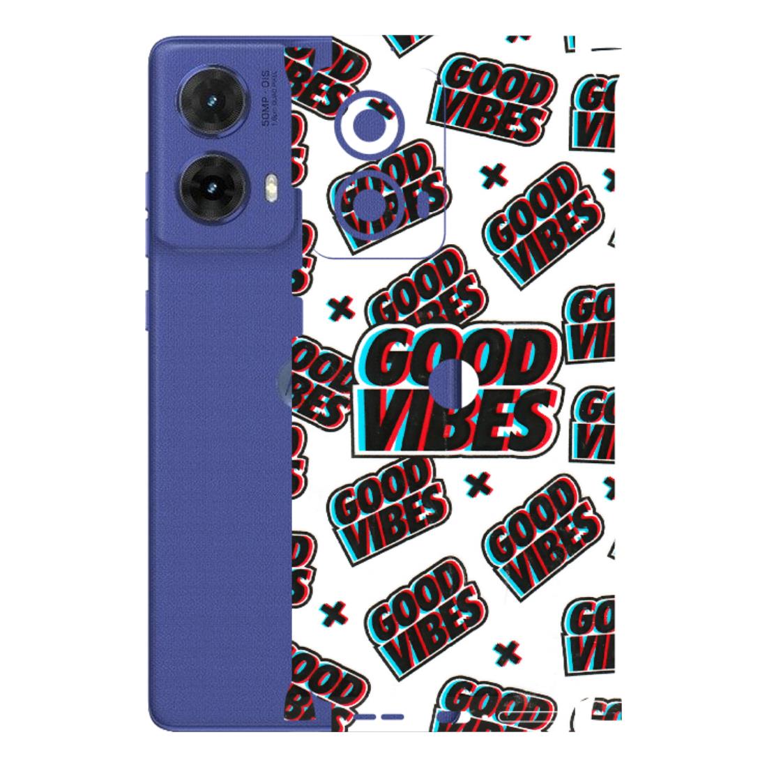 Motorola Phone Skins (All Models) - Good Vibes - 3D Embossed Finish (L-282) Motorola G85 (5G)