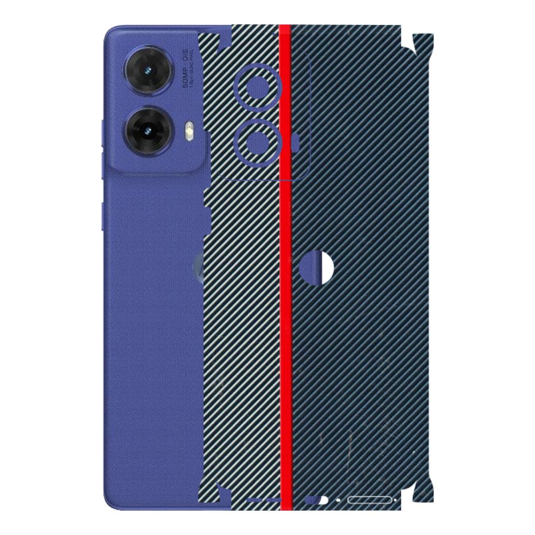 Motorola Phone Skins (All Models) - Blue Sober Lines - 3D Embossed Finish (L-305) Motorola G85 (5G)