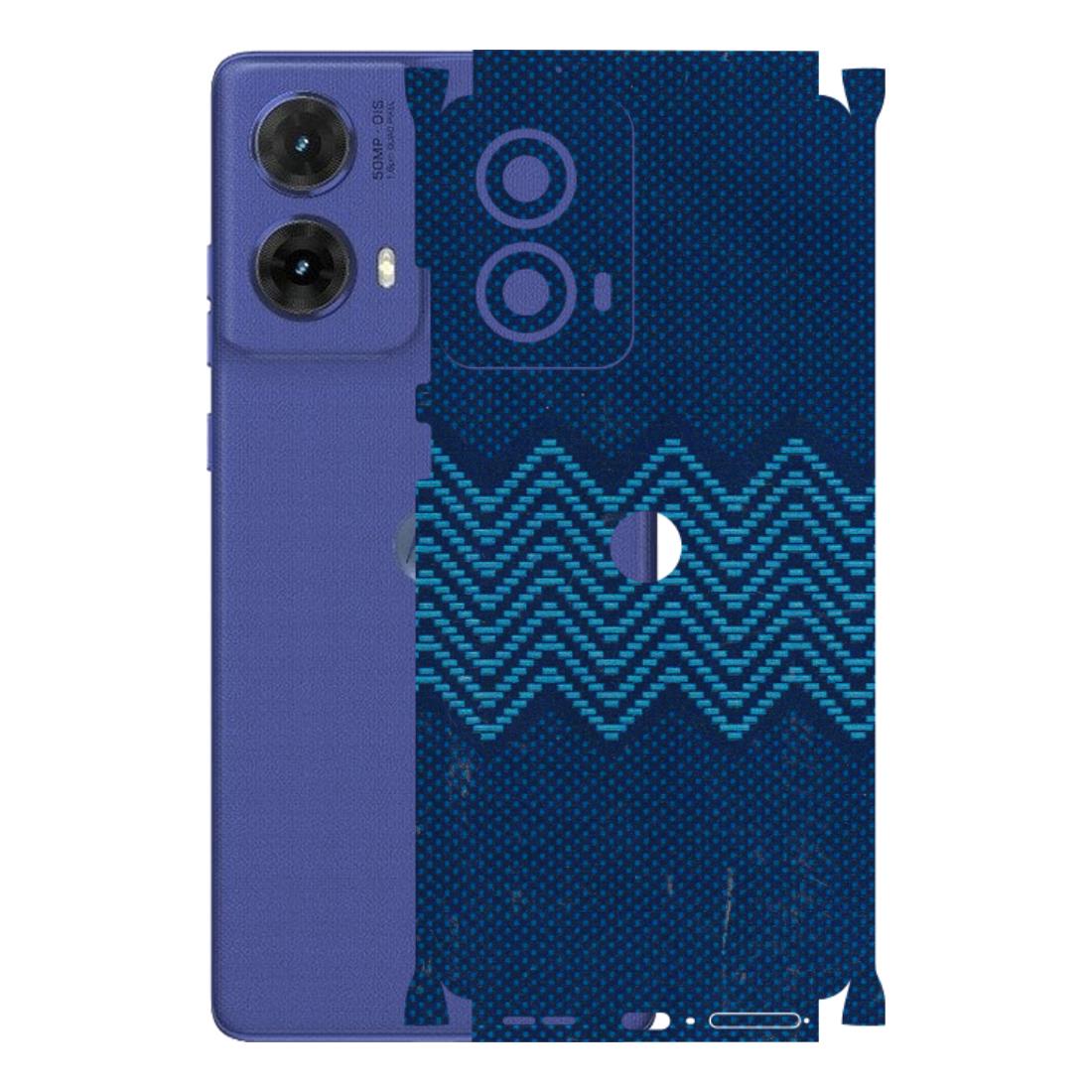 Motorola Phone Skins (All Models) - Blue Sober Waves - 3D Embossed Finish (L-306) Motorola G85 (5G)