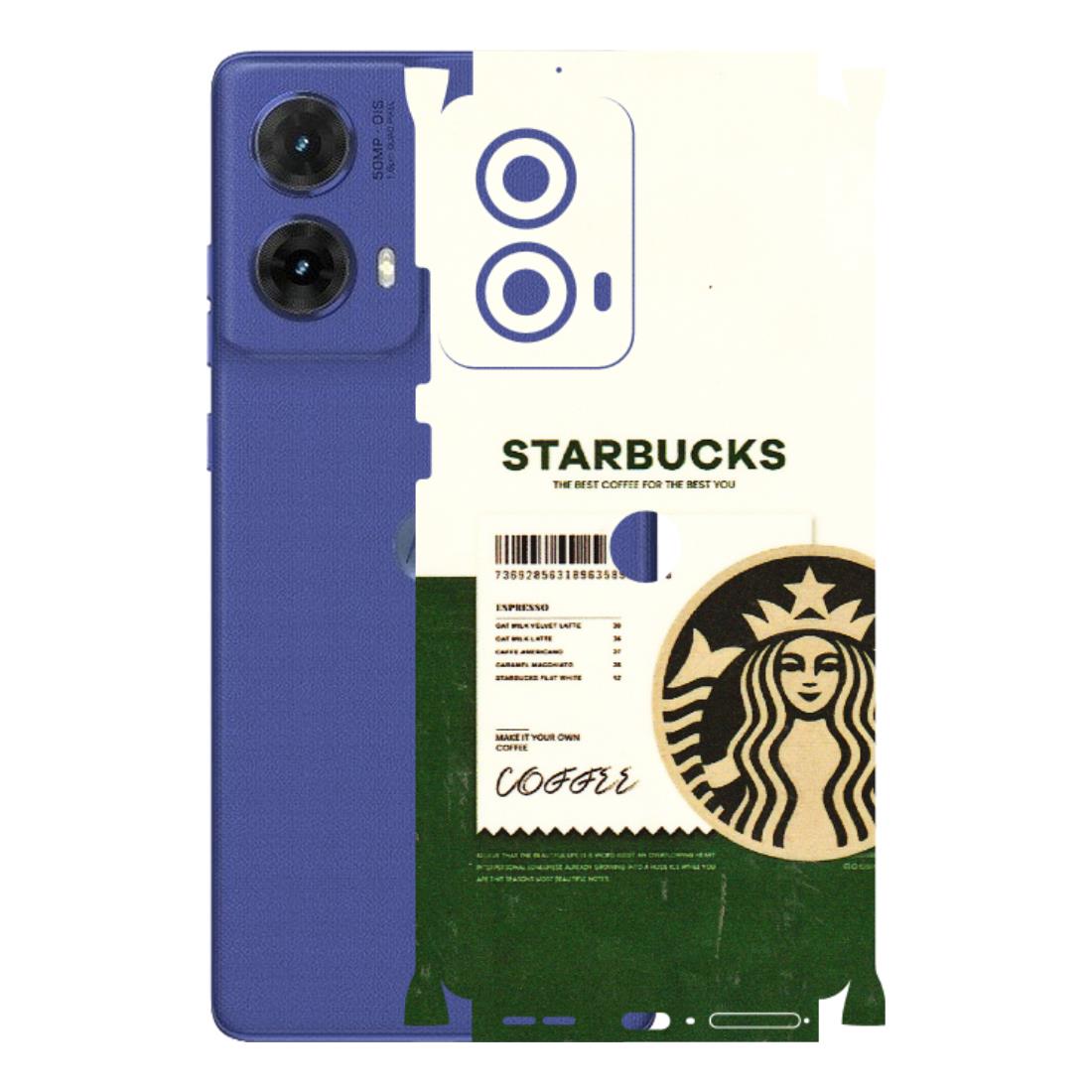 Motorola Phone Skins (All Models) - Starbucks Barcode - 3D Embossed Finish (L-308) Motorola G85 (5G)