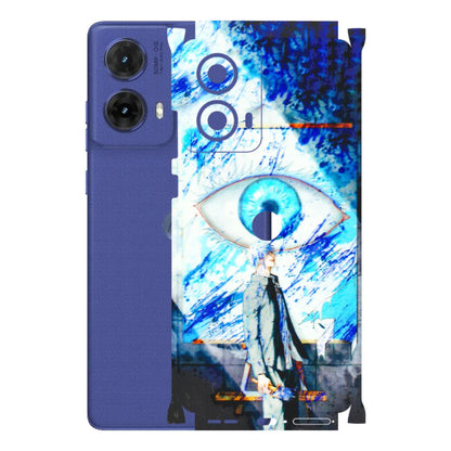 Motorola Phone Skins (All Models) - Anime Sea Blue Eye - 3D Embossed Finish (L-318) Motorola G85 (5G)